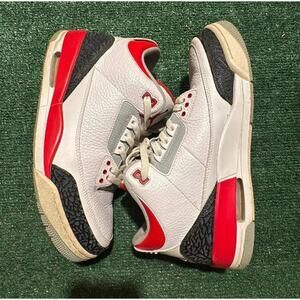 Jordan Retro 3 Fire Red Size 12
